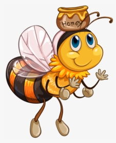 Honey Bee Cartoon Painting, HD Png Download, Transparent PNG
