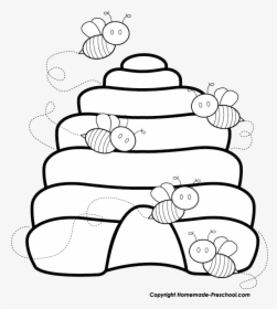 Black And White Bee Clipart, HD Png Download, Transparent PNG