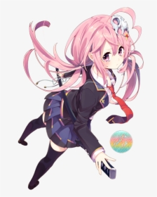 Thumb Image - Anime Girl Pink Hair Student, HD Png Download, Transparent PNG