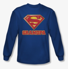 Superman Super Grandpa Adult Long Sleeve Shirt - Youth: Superman - Super Kid, HD Png Download, Transparent PNG