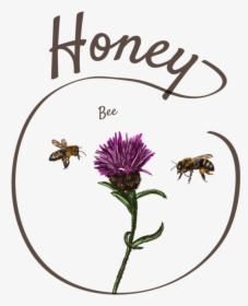 Kiss The Flower Honeybee Art - Illustration, HD Png Download, Transparent PNG