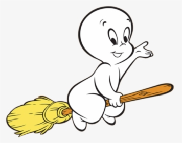 Casper Flying On A Broom - Casper The Friendly Ghost Clipart, HD Png Download, Transparent PNG