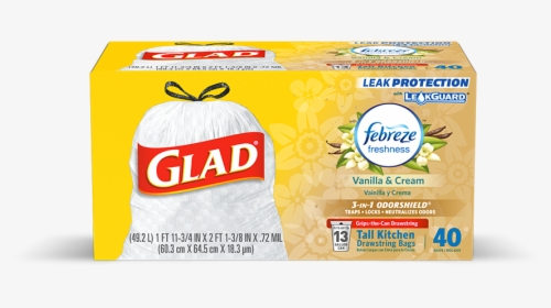 Kitchen Odorshield® Vanilla & Cream Scent - Glad Trash Bags, HD Png Download, Transparent PNG