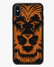 Lionfaceiphonexblackwood - Mobile Phone Case, HD Png Download, Transparent PNG