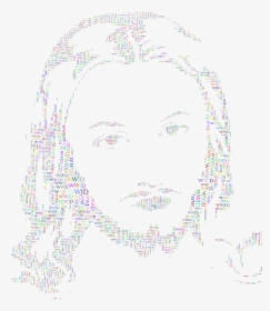 Jesus Christ Face Typography Prismatic - Drawing, HD Png Download, Transparent PNG