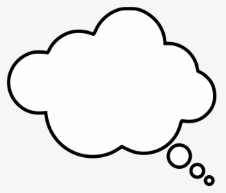 Thought Bubble, Speech Bubble Transparent Png Image - Thought Bubble White Outline Png, Png Download, Transparent PNG