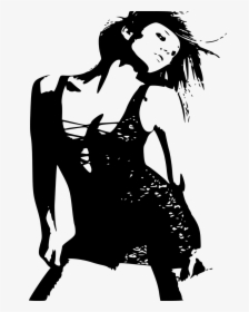 Dance Party Female - Dancing Party Girl Silhouette, HD Png Download, Transparent PNG
