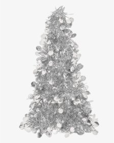 Tinsel Christmas Tree Png Image - Silver Tinsel Christmas Tree, Transparent Png, Transparent PNG