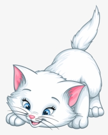 Transparent Kitten Clip Art - White Cat Cartoon Png, Png Download, Transparent PNG