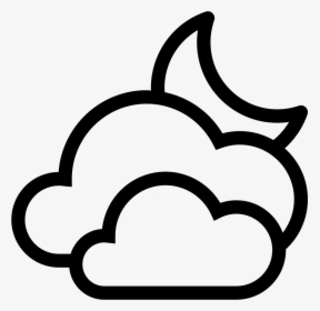 Cloudy Moon - Moon With Cloud Icon Png, Transparent Png, Transparent PNG