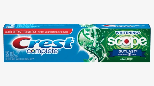 Crest Complete Extra Whitening Plus Scope Outlast Toothpaste - Crest Complete Whitening Scope Toothpaste, HD Png Download, Transparent PNG