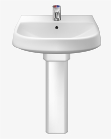 White Pedestal Sink Png Clip Art - Bathroom Sink, Transparent Png, Transparent PNG