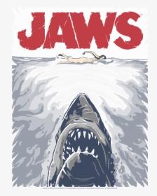 Jaws Graphic Poster Women S T-shirt - Jaws Poster Without Shark, HD Png Download, Transparent PNG