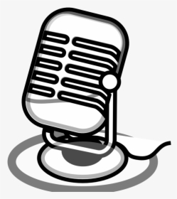 Radio Microphone Clipart - Mic Clipart Black And White, HD Png Download, Transparent PNG
