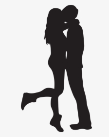 View Full Size - Kissing Couple Silhouette Png, Transparent Png, Transparent PNG