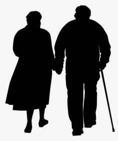 Couple Walking Silhouette Png, Transparent Png, Transparent PNG