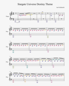 Stargate Universe Destiny Theme Sheet Music Composed - Thunderclouds Piano Sheet Music, HD Png Download, Transparent PNG