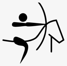 Distance-shooting Archery Pictogram - Olympic Horse Riding Logo, HD Png Download, Transparent PNG
