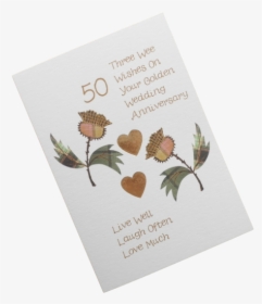 Scottish Golden 50th Anniversary Card Tartan Thistles - Good Luck Leaving Card, HD Png Download, Transparent PNG