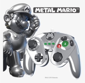 Metal-mario - Wired Fight Pad Metal Mario, HD Png Download, Transparent PNG