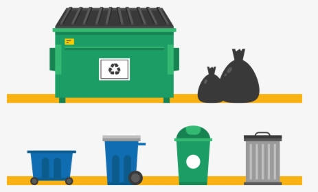 Waste Container Dumpster Recycling - Clipart Cartoon Dumpster, HD Png Download, Transparent PNG