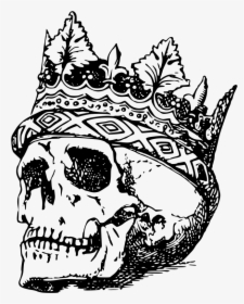 Skull Wearing Crown - Skull Crown Png, Transparent Png, Transparent PNG