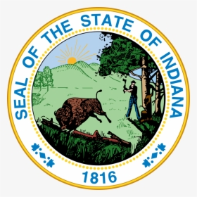 Indiana-stateseal - Seal Of The State Of Indiana Vector, HD Png Download, Transparent PNG