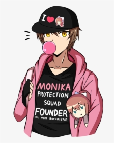 Monika Protection Squad Founder Im Her Boyfriend Doki - Monika Protection Squad, HD Png Download, Transparent PNG