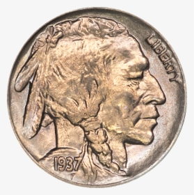 Nickel Coin Png Free - Buffalo Nickel Png, Transparent Png, Transparent PNG