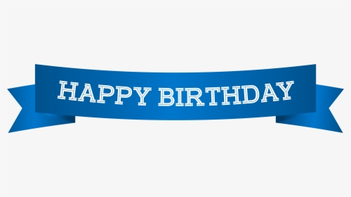 Happy Birthday Banner Blue Png Clip Art Image - Happy Birthday Banner Blue, Transparent Png, Transparent PNG
