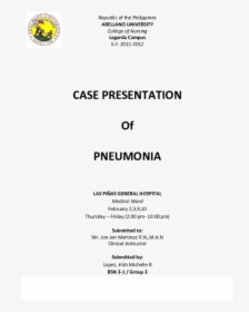 Case Study Of Bisleri - Pneumonia Case Study Nursing, HD Png Download, Transparent PNG