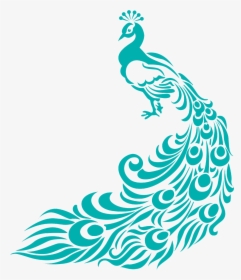 Peacock Clipart Border - Peacock Fabric Painting Designs, HD Png Download, Transparent PNG