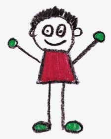 Crayon Doodle Happy Kids Drawing 4 - Cartoon, HD Png Download, Transparent PNG