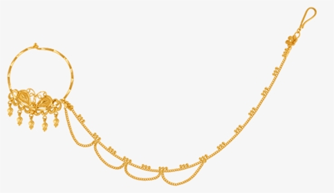 22k Yellow Gold Nath - Wedding Gold Nath Design, HD Png Download, Transparent PNG