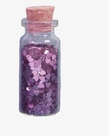 Glitter, Google, And Heart Image - Glass Bottle, HD Png Download, Transparent PNG