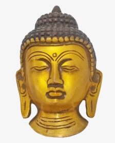 Brass Buddha Wall Hanging With Brown Coated Showpiece, - Gautama Buddha, HD Png Download, Transparent PNG