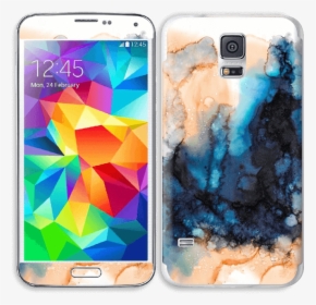 Blue & Orange Color Splash Skin Galaxy S5 - Samsung Galaxy S5, HD Png Download, Transparent PNG
