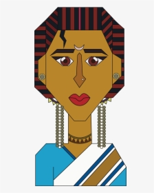 South Indian Woman - Illustration, HD Png Download, Transparent PNG