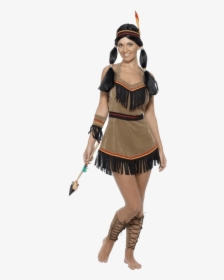 Adult Indian Woman Costume - Red Indian Girl Costume, HD Png Download, Transparent PNG
