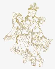Krishna And Radha Line Art, HD Png Download, Transparent PNG