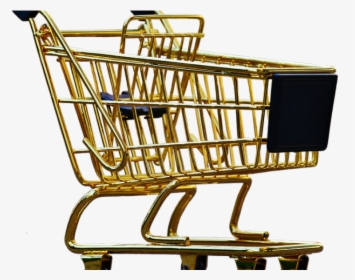 Cart Png Transparent Images - Gold Shopping Cart Transparent, Png Download, Transparent PNG