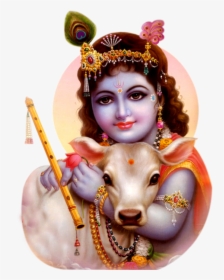 God Png Transparent Images - Lord Krishna With Calf, Png Download, Transparent PNG