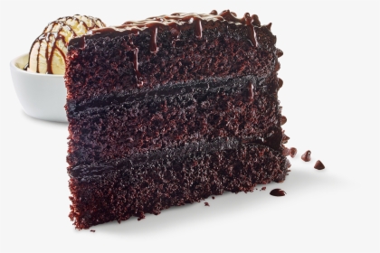 Slice Double Chocolate Fudge Cake, HD Png Download, Transparent PNG