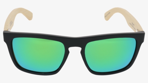 Matte Black Frame Natural Bamboo Temple Green Multi - Police Sunglasses Green, HD Png Download, Transparent PNG