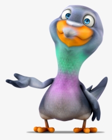 Post Image - Christmas Pigeon Cartoon, HD Png Download, Transparent PNG