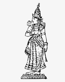 Standing Saraswati Clipart Png, Transparent Png, Transparent PNG