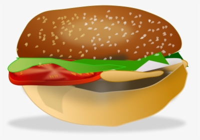 Cartoon Burger Svg Clip Arts - Gambar Roti Burger Animasi Png, Transparent Png, Transparent PNG