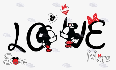 Mickey Mouse Minnie Mouse T-shirt Soulmate The Walt - Mickey E Minnie Love Png, Transparent Png, Transparent PNG