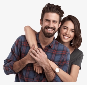 Couple Posing And Smiling Flipped - People Posing Png Transparent, Png Download, Transparent PNG