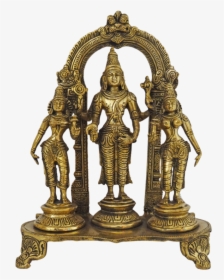 Divine Lord Venkateswara Sridevi Bhudevi Brass Statue, - Bronze, HD Png Download, Transparent PNG